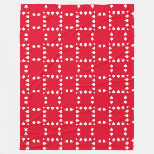 Custom Large Maple Leaf Throw Fleece Blanket" (Vorderseite)