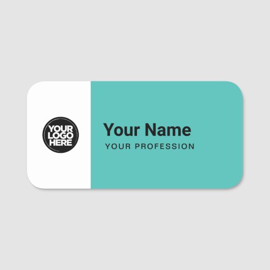 Custom Large Pin Name Tag or Magnetic with Logo Namensschild (Vorderseite)