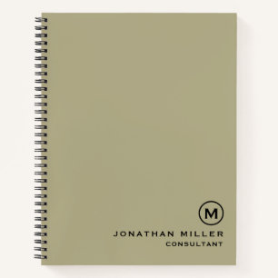 Custom Large Spiral Sage Hardcover 8.5" x 11" Notizblock