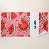 Custom Large Watermelon Graphic Beach Towel Strandtuch (Vorderseite)
