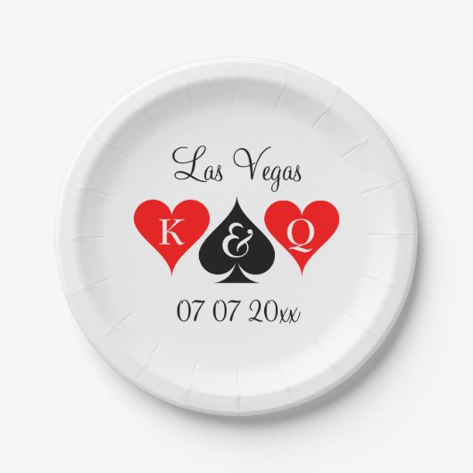 Custom Las Vegas Casino Thema Hochzeitsfeier Telle Pappteller (Vorderseite)