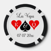 Custom Las Vegas Hochzeitsfeier zu Gunsten Poker C Pokerchips (Rückseite)