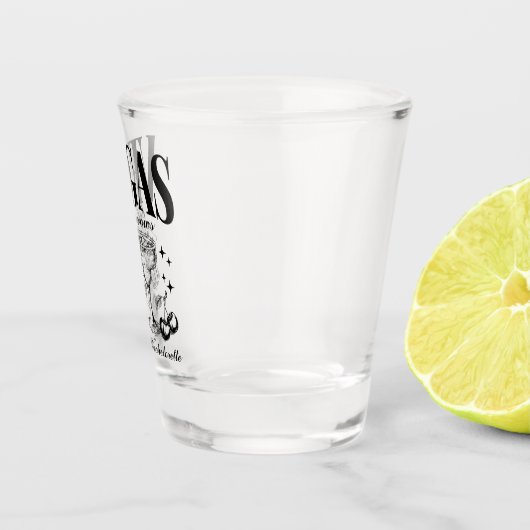 Custom Las Vegas Junggeselinnen-Abschied Personali Schnapsglas (Rechts)