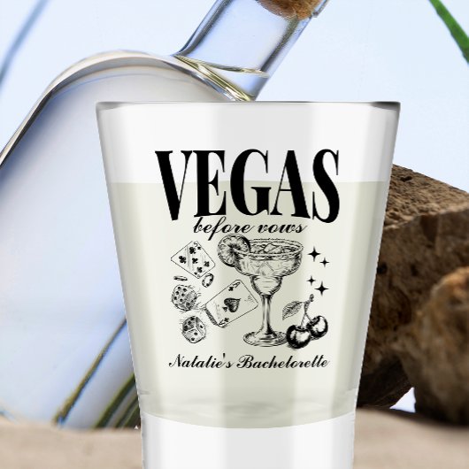 Custom Las Vegas Junggeselinnen-Abschied Personali Schnapsglas