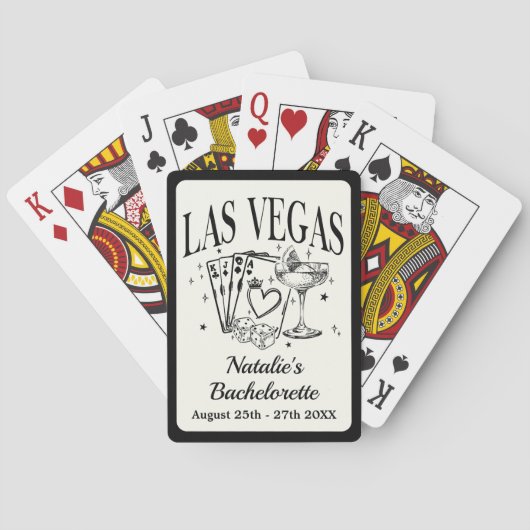 Custom Las Vegas Junggeselinnen-Abschied Personali Spielkarten (Rückseite)