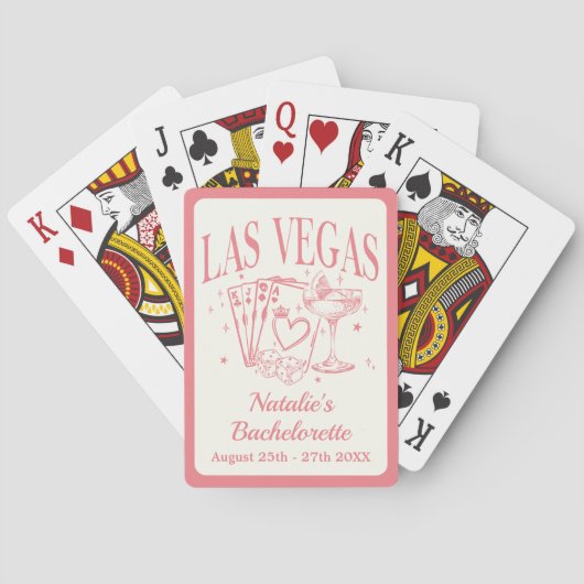 Custom Las Vegas Junggeselinnen-Abschied Personali Spielkarten (Rückseite)