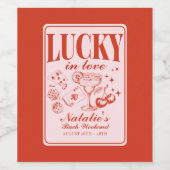 Custom Las Vegas Junggeselinnen-Abschied Personali Weinetikett (Einzelnes Label)