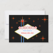 Custom Las Vegas Nights Marquee Response Card RSVP Karte (Vorderseite)