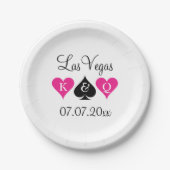 Custom Las Vegas Poker Thema Hochzeitsfeier Teller (Vorderseite)