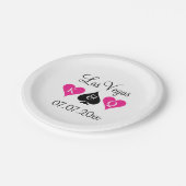 Custom Las Vegas Poker Thema Hochzeitsfeier Teller (Schrägansicht)