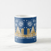 Custom Las Vegas Strip Skyline Vintage Cityscape Kaffeetasse (Mittel)