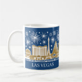 Custom Las Vegas Strip Skyline Vintage Cityscape Kaffeetasse (Links)