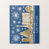 Custom Las Vegas Strip Skyline Vintage Cityscape Puzzle (Vertikal)