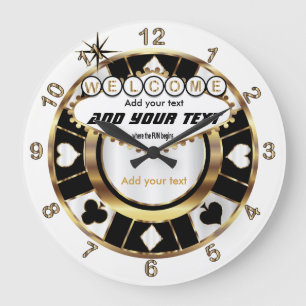 Custom - Las Vegas Style - Man Cave Große Wanduhr