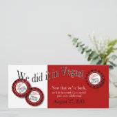 Custom Las Vegas Thema Empfang GRILLEN Einladung (Stehend Vorderseite)