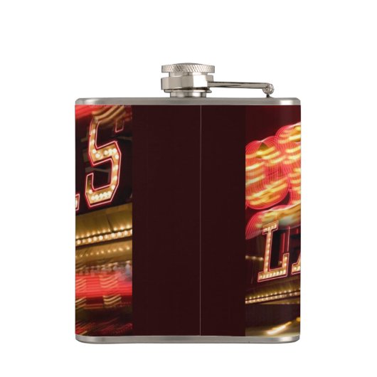 Custom Las Vegas Wedding Liquor Hip Flask Flachmann (Rückseite)