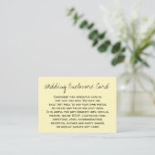 Custom, Lässig DIY Versatile Light Yellow Wedding Begleitkarte (Stehend Vorderseite)
