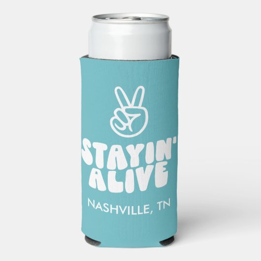 Custom Last Disco Bacheloretto Selters Dosenkühler (Seltzer Rückseite)