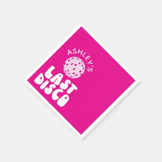 Custom Last Disco Bacheloretto Serviette (Ecke)