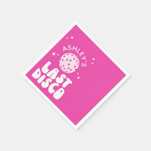 Custom Last Disco Bacheloretto Serviette (Ecke)