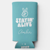 Custom Last Disco Dancing Queen Bachelorette Selters Dosenkühler (Rückseite)