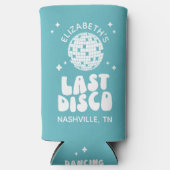 Custom Last Disco Dancing Queen Bachelorette Selters Dosenkühler (Vorderseite)