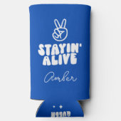 Custom Last Disco Dancing Queen Bachelorette Selters Dosenkühler (Rückseite)