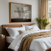 Custom Last Name Print Moody Gift for Couple Est  Poster