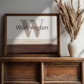 Custom Last Name Print Sign Gift for New Homeowner Poster