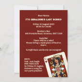 Custom Last Rodeo Midwest Queen of Hearts Card Einladung (Rückseite)