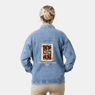 Custom Last Rodeo Midwest Queen of Hearts Card Jeansjacke