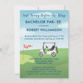 Custom Last Swing Golf Theme Bachelor Par-T Einladung (Vorderseite)