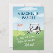 Custom Last Swing Golf Theme Bachelor Par-T Einladung (Rückseite)