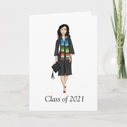 Custom Latina Graduate Graduation Greeting Card  Karte (Vorderseite)
