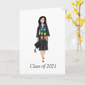 Custom Latina Graduate Graduation Greeting Card Karte (Gelbe Blume)