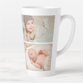 Custom Latte Mug with Four-Photo Collage Milchtasse (Rechts)