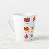 Custom Latte Tasse, Herbst hinterlässt Tasse für s (Linke Ecke)