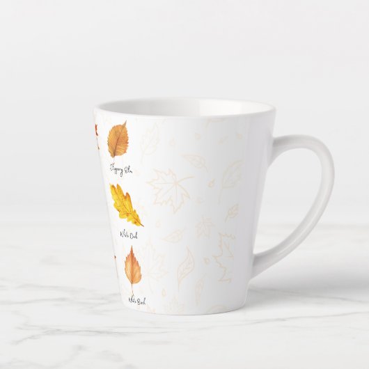 Custom Latte Tasse, Herbst hinterlässt Tasse für s (Rechts)