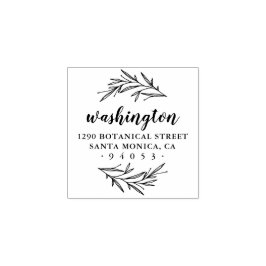 Custom Laurel Branch Rücksendeadresse Gummistempel
