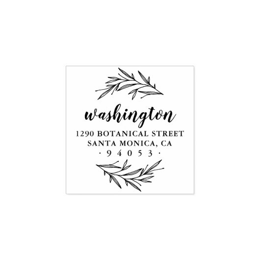 Custom Laurel Branch Rücksendeadresse Gummistempel (Prägung)