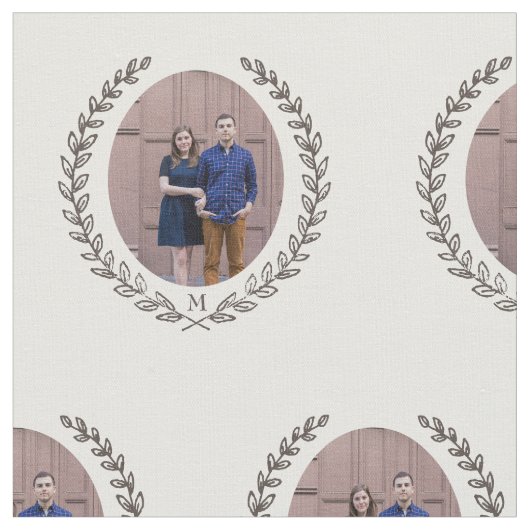 Custom Laurel Monogram Stoff (Nahaufnahme)