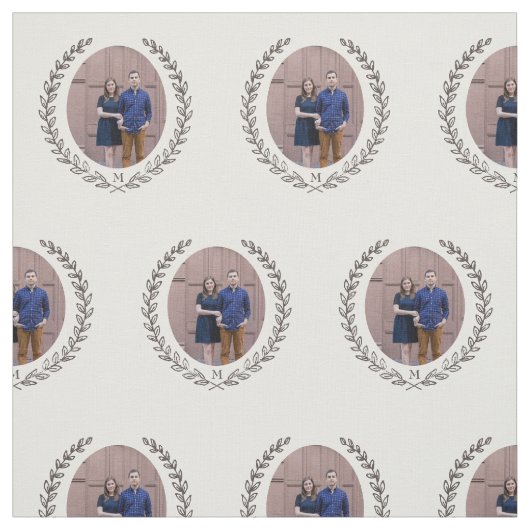 Custom Laurel Monogram Stoff (Muster)