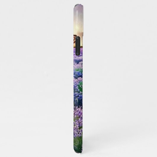 Custom Lavande Provence France Sunset Wasserfarbe iPhone Hülle (Rechte Seite)