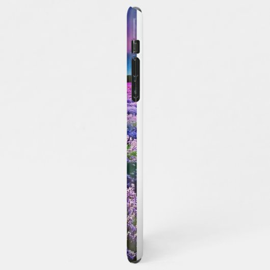 Custom Lavande Provence France Sunset Wasserfarbe iPhone Hülle (Linke Seite)