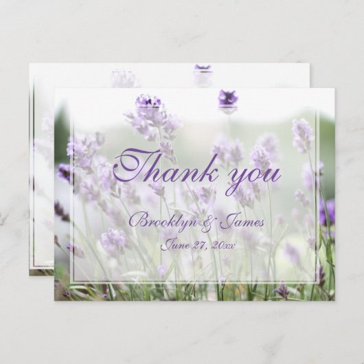 Custom Lavendel Bohemisch Vielen Dank Postcards Postkarte (Vorne/Hinten)