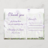 Custom Lavendel Bohemisch Vielen Dank Postcards Postkarte (Rückseite)