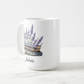 Custom Lavendel Floral Book Tasse, Buchgeschenk Kaffeetasse (Vorderseite Links)