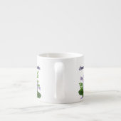Custom Lavendel Pansy Blume Espresso Cup Espressotasse (Rückseite)