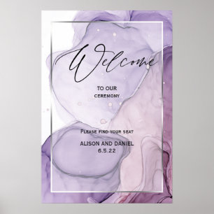 Custom Lavendel Rose Abstrakt Willkommen Poster