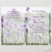 Custom Lavender Bohemisch Wedding Programs Flyer (Vorderseite)